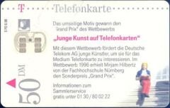 Junge Kunst auf Telefonkarten